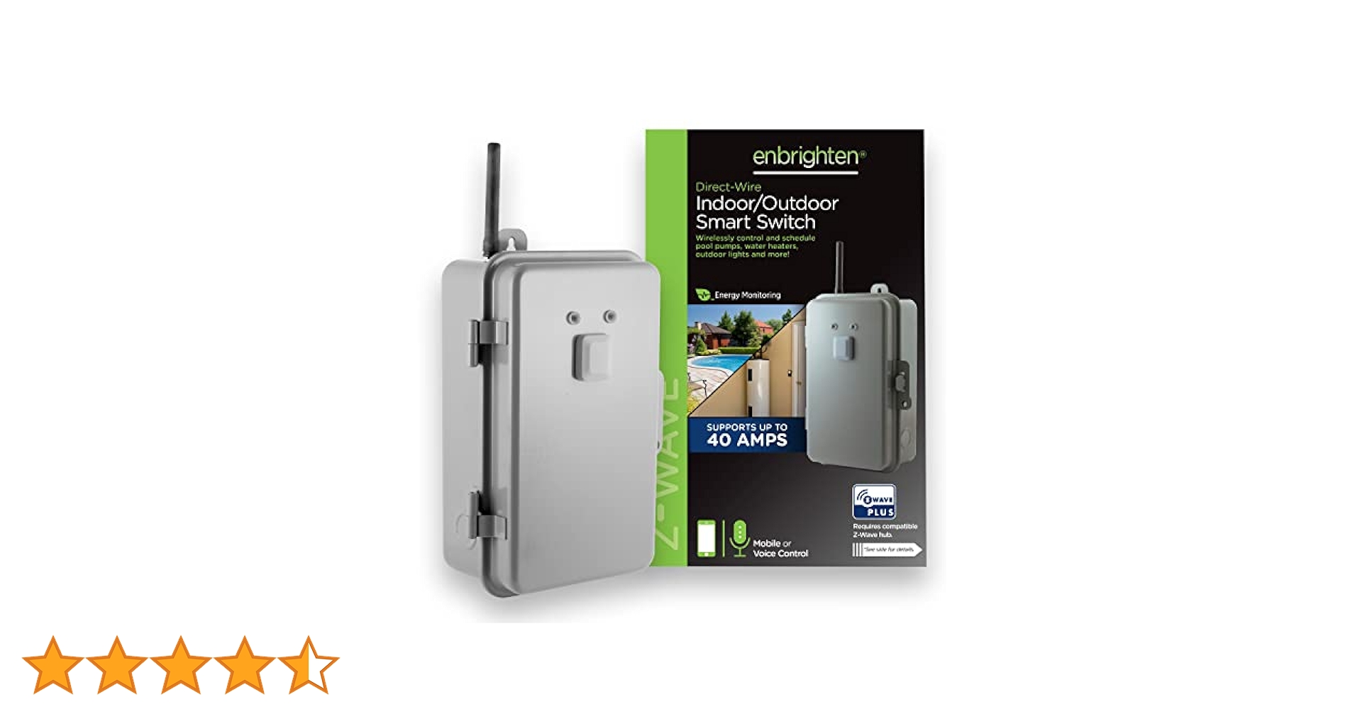 GE Z-Wave Plus Direct Wire 40 Amp Smart Switch, Indoor